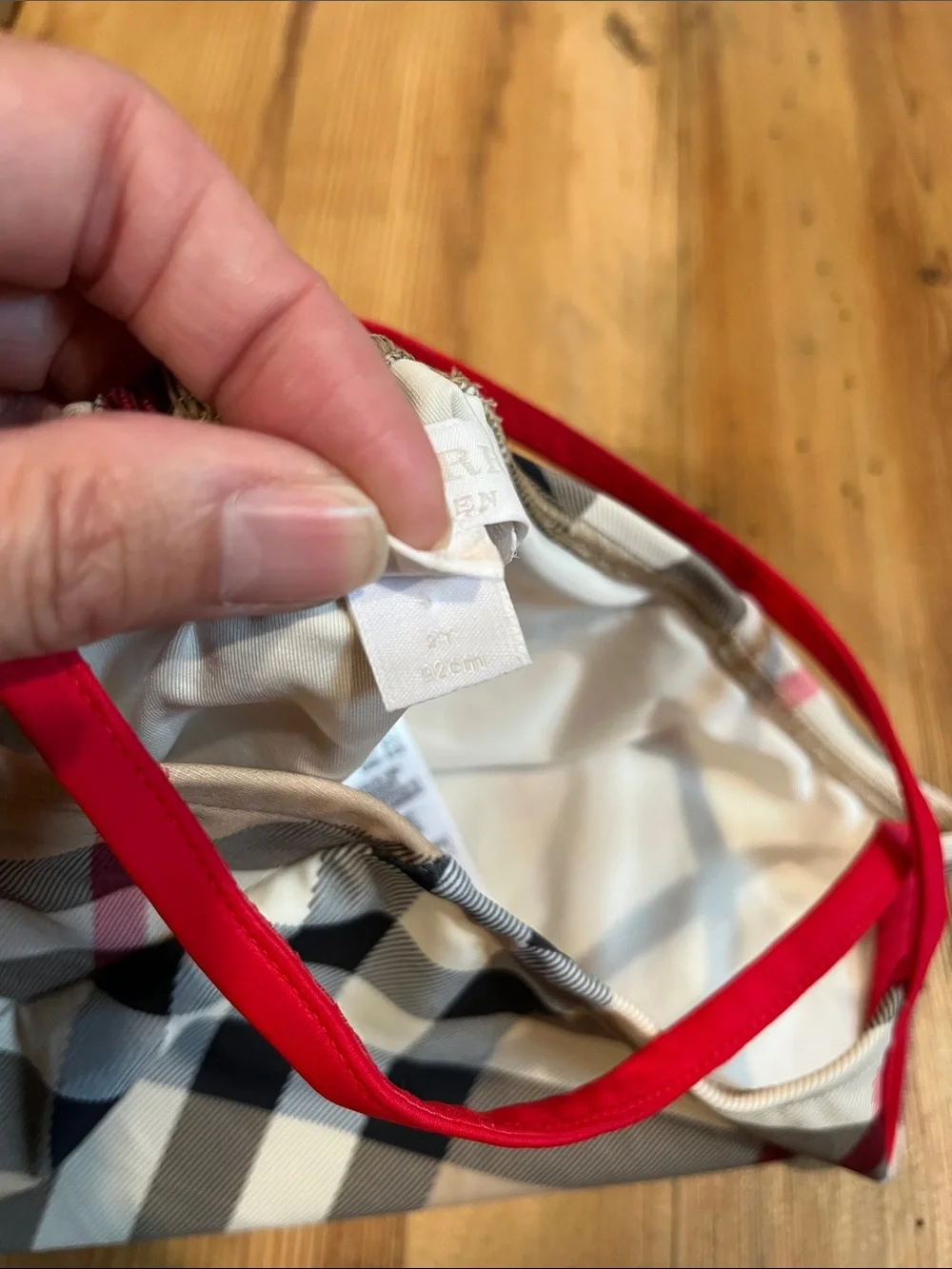 BURBERRY Children 2T Nova Check One-Piece Swim Suit Bathing Suit Ruffled